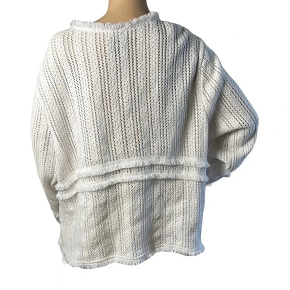 NIC & Zoe playful Jacket XXL,fray,fringes,white Boxy,cotton,cottagecore EC - Picture 5 of 14